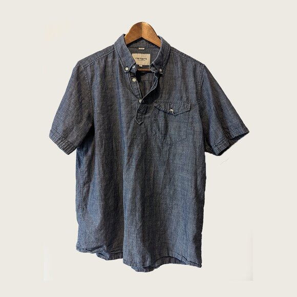 CARHARTT WIP - Short sleeve denim Roy shirt - Sz L - Picture 1 of 7
